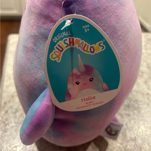 Squishmallows Hallie the Narwhal Original 8" Stuffed Plush NWT - Picture 3 of 6